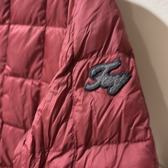 FAY ITALY LADIES BURGUNDY GRAY DOWN QUILT JACKET - Picture 2 of 14